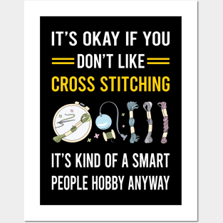 Smart People Hobby Cross Stitching Posters and Art